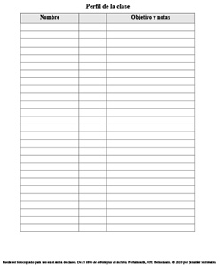 Class Profile Form 