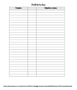 Class Profile Form 